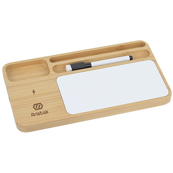 Custom Bamboo Wireless Charger with Dry Erase Board