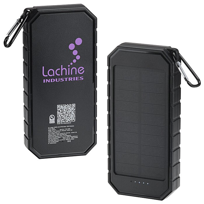 Custom Solar Wireless Power Bank - 10,000 mAh