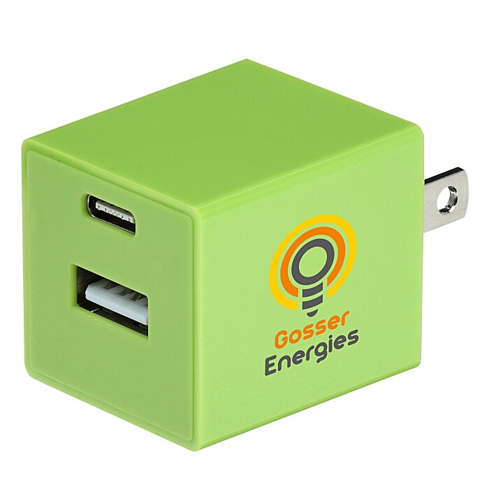 Custom Square USB Wall Charger - USBC