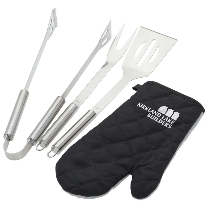 Custom BBQ Tool and Mitt Set