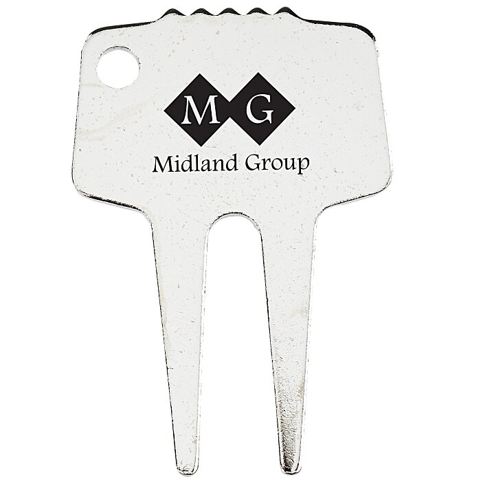Custom Silver Tone Divot Repair Tool