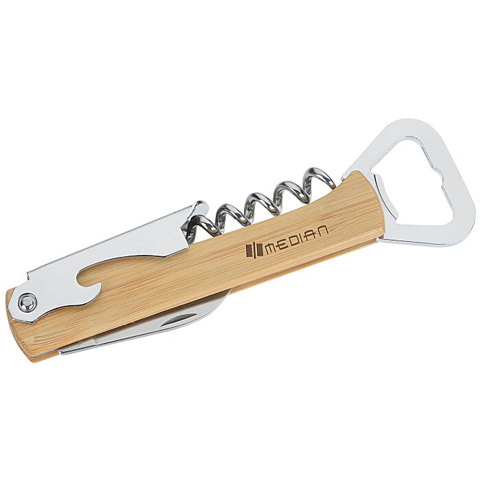 Custom Bamboo 4-in-1 Waiter's Tool
