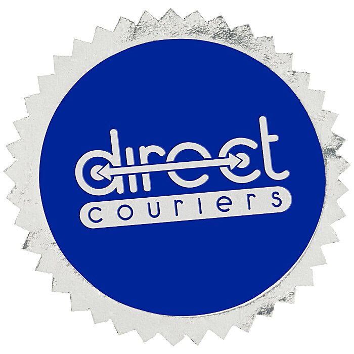 Custom Embossed Seal by the Roll - Circle - Pinked Edge - 1-1/4