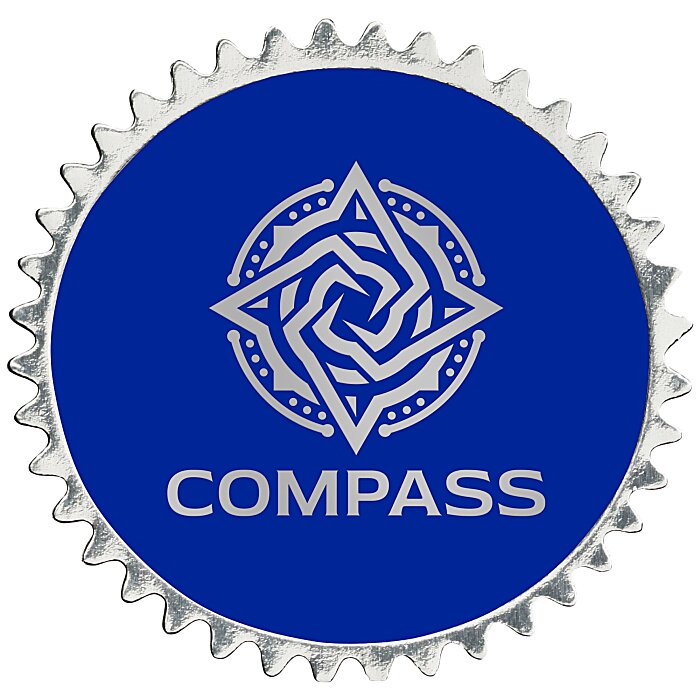 Custom Embossed Seal by the Roll - Circle - Pinked Edge - 1-7/16