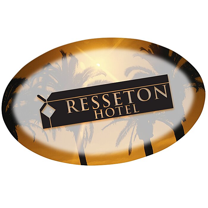 Custom Full Colour Name Badge - Oval - Pin