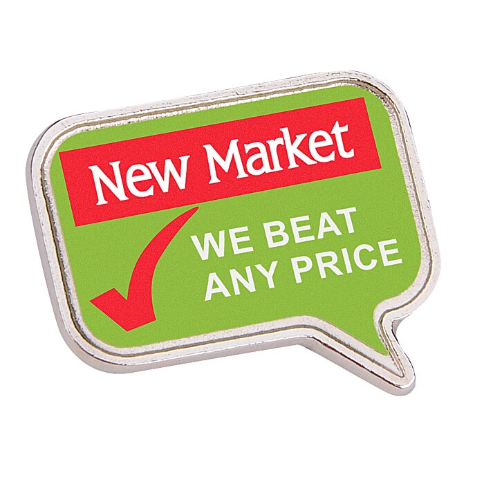Custom Value Lapel Pin - Message Bubble