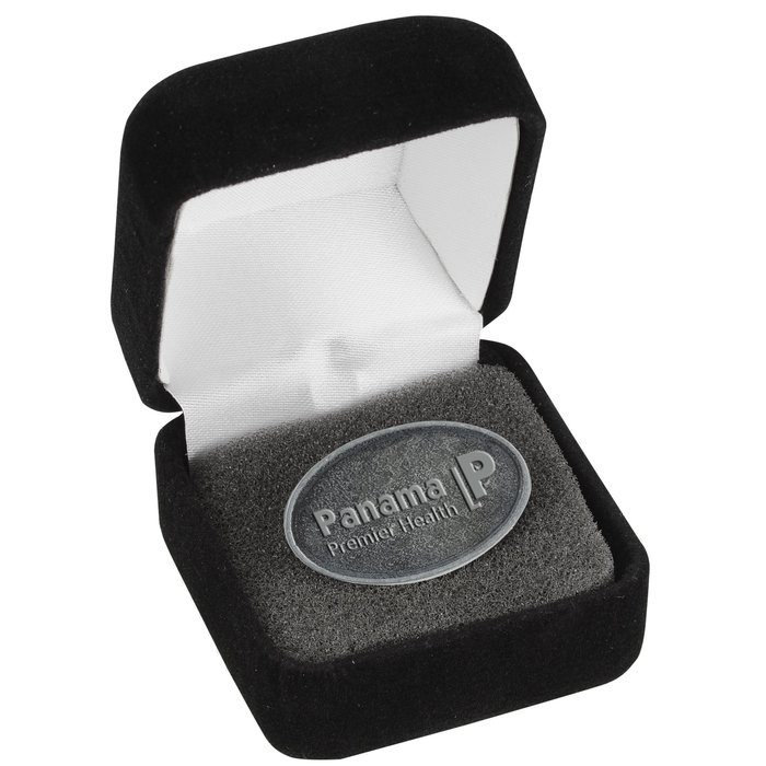 Custom Econo Lapel Pin - Oval - Gift Box