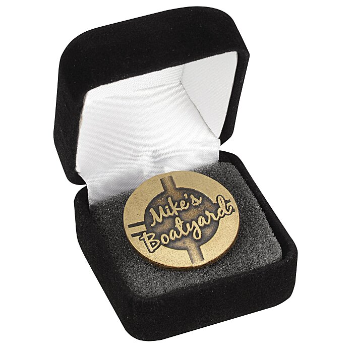 Custom Econo Lapel Pin - Round - Gift Box