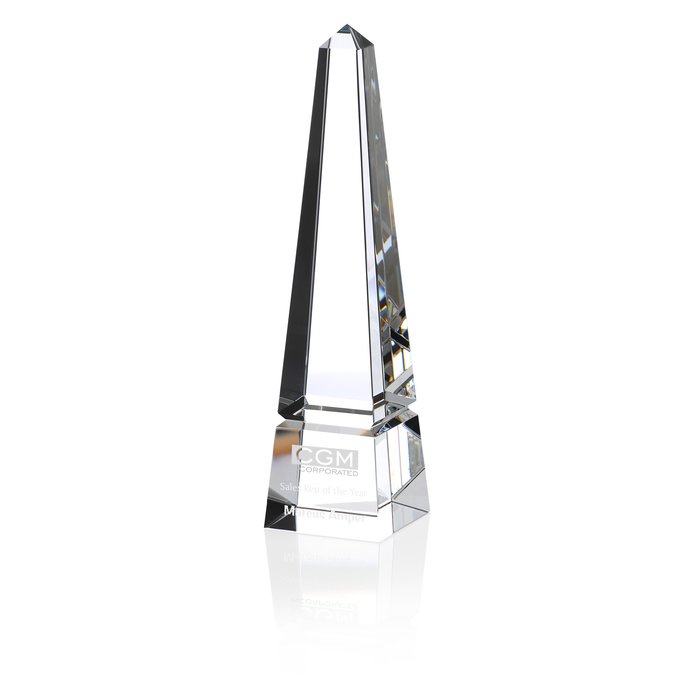 Custom Pinnacle Obelisk Crystal Award
