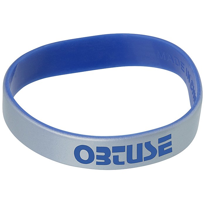 Custom Silver Silicone Bracelet
