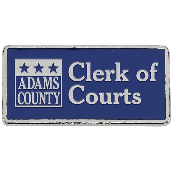 Custom Classic Die Cast Lapel Pin - Rectangle