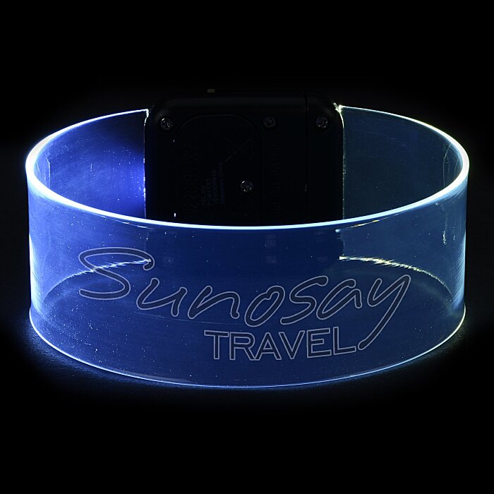 Custom Cosmic Multicolour LED Bracelet - Laser Engraved