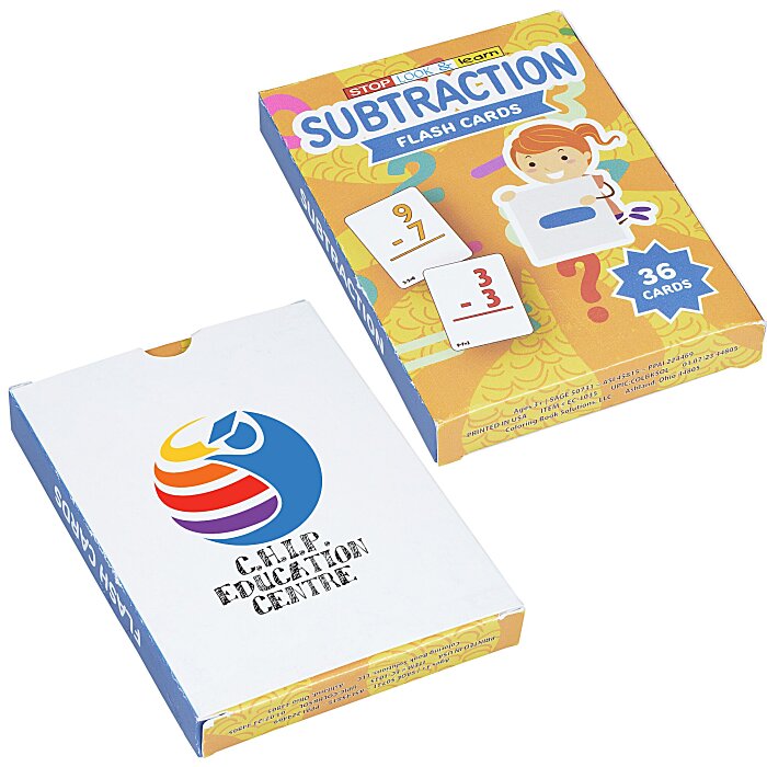 Custom Flash Cards - Subtraction
